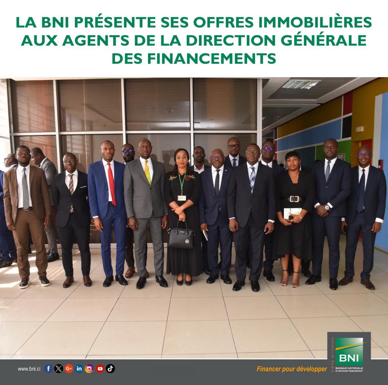 LA BNI PRESENTE SES OFFRES IMMOBILIERES AUX AGENTS DE LA DIRECTION GENERALE DES FINANCEMENTS