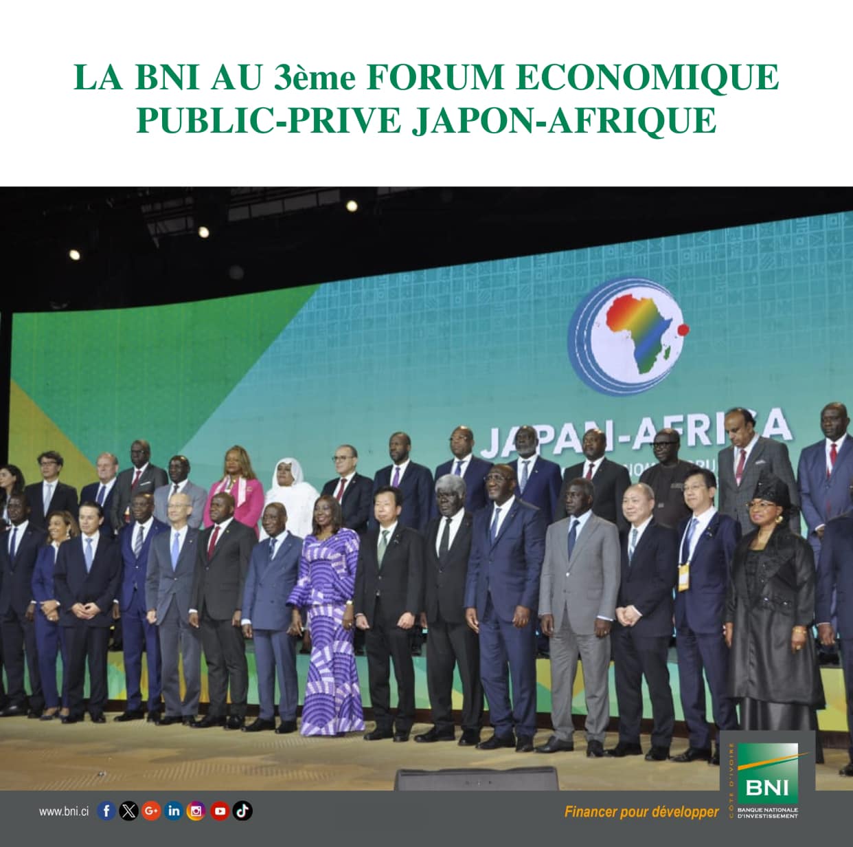 LA BNI AU 3e FORUM ECONOMIQUE PUBLIC %u2013PRIVE JAPON-AFRIQUE