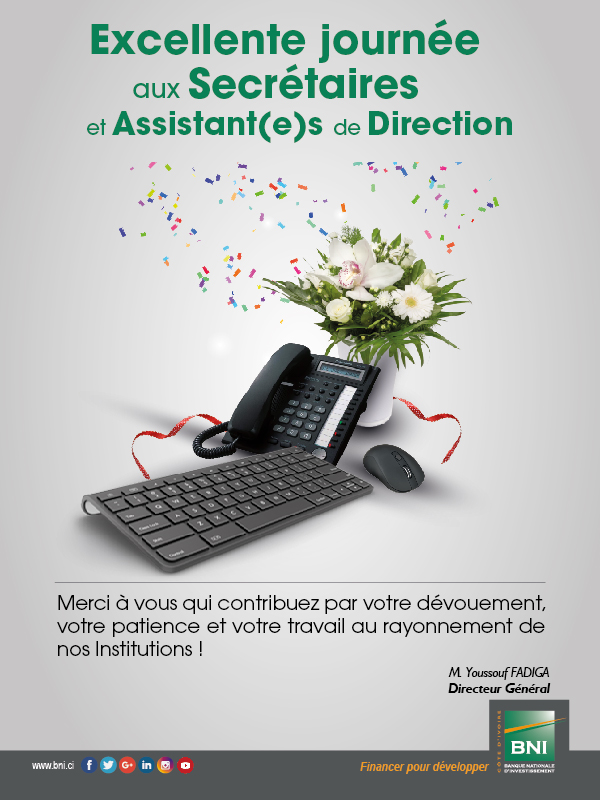 Journée Internationale Des Secrétaires Publications Bni Banque Nationale Dinvestissement