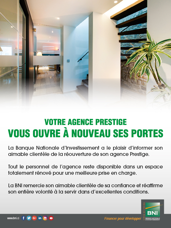 Rouverture Agence Prestige